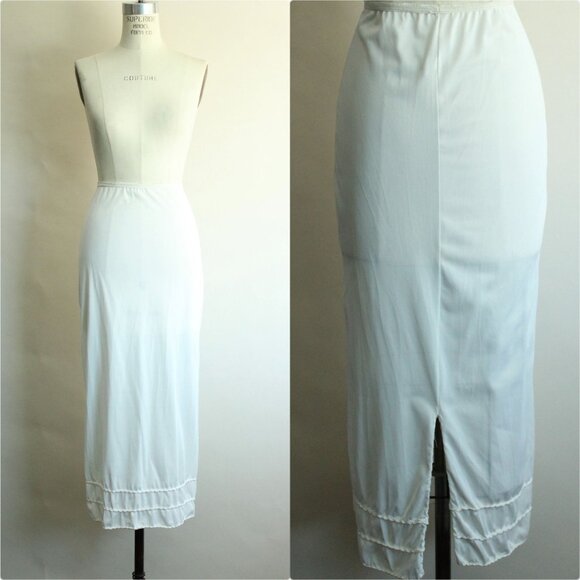 Vintage 1960s Half Slip, American Maid White Nylon, Size Petite - Picture 1 of 10